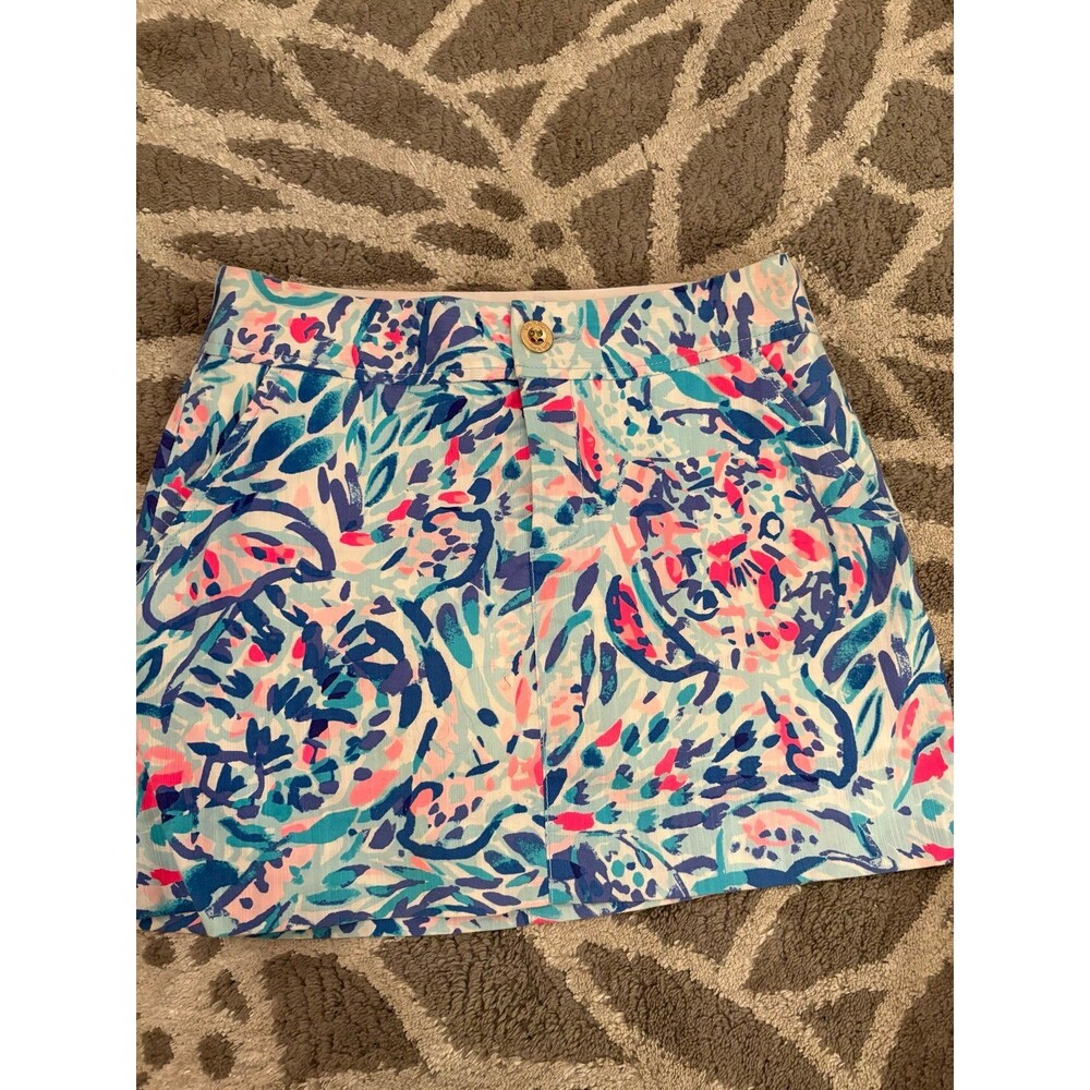 Lilly Pulitzer Nicki Skort in Breakwater Tint Party Wave